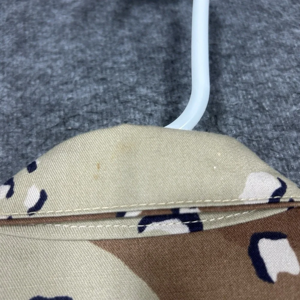 Vintage US Military Desert Chocolate Chip Camo Utility Shirt Mens S‎ Made in USA